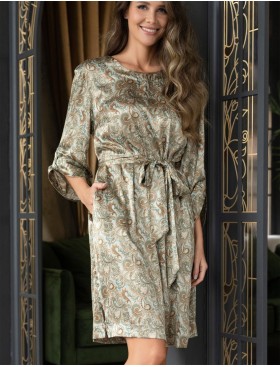 Атласное домашнее платье Mia-Amore TERESA 7388, Цвет: мультколор, Размеры: S/M, изображение 3