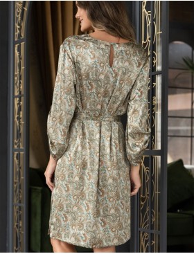 Атласное домашнее платье Mia-Amore TERESA 7388, Цвет: мультколор, Размеры: S/M, изображение 2