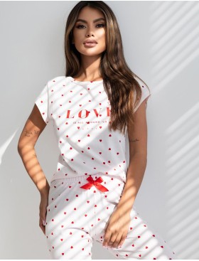 Хлопковая пижама с брюками Sensis AURA, Цвет: розовый, Размеры: L