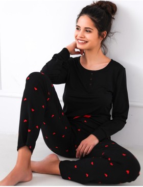 Женская пижама с брюками Sensis ETERNITY, Цвет: черный, Размеры: L, изображение 3