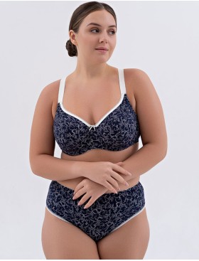 Трусики из хлопка Valmira 2929/C синий с молоком, Цвет: синий с молоком, Размеры: 5XL, изображение 3