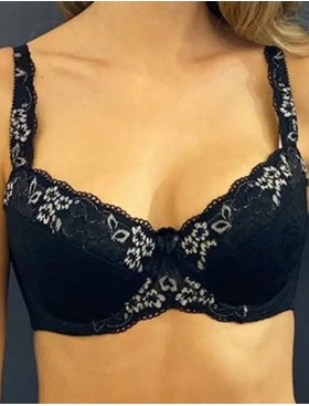 Бюстгальтер поролоновый Albina L NEW GRACE 8020 черный/серебро, Цвет: черный/серебро, Размеры: 80F