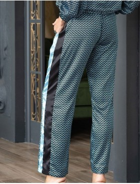 Атласный костюм с брюками Mia-Amore GENUA 7405, Цвет: голубой, Размеры: 4XL, изображение 6