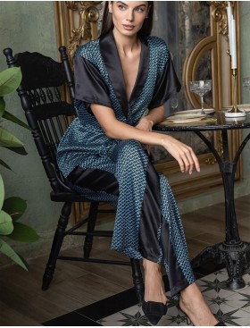 Женский атласный комплект Mia-Amore GENUA 7406, Цвет: голубой, Размеры: S