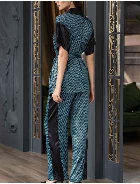 Женский атласный комплект Mia-Amore GENUA 7406, Цвет: голубой, Размеры: S, изображение 2