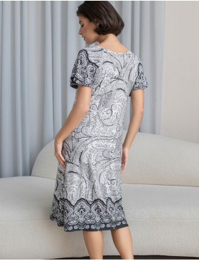 Ночная сорочка больших размеров Mia-Amore LUCIA 1918, Цвет: молочный+узор, Размеры: 2XL, изображение 2