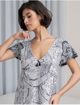 Ночная сорочка больших размеров Mia-Amore LUCIA 1918, Цвет: молочный+узор, Размеры: 2XL, изображение 5