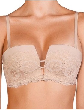 Бюстгальтер балконет планж с пуш-ап Mioocchi VIVIAN 7583 natural, Цвет: natural (телесный), Размеры: 70B