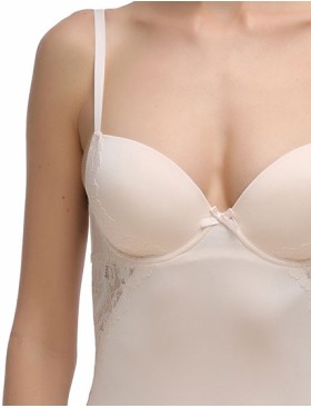 Моделирующее боди с формованной чашкой Mioocchi VIVIAN 7591 cipria, Цвет: cipria (пудровый), Размеры: 70B, изображение 3