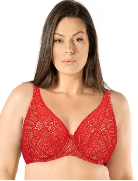 Кружевной бюстгальтер на косточках Mefemi DESIRE M bralette красный, Цвет: красный, Размеры: 70I, изображение 3