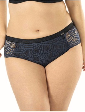 Кружевные трусы шорты Mefemi DEBORA SZORTY индиго, Цвет: индиго, Размеры: S