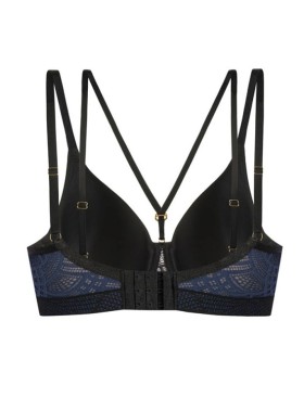 Бюстгальтер минимайзер Mefemi DEBORA U minimizer индиго, Цвет: черный+индиго, Размеры: 80E, изображение 6