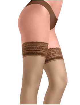 Чулки на силиконе Silca CA1108 CALZA PLUS 30 den playa, Цвет: бежевый, Размеры: 3