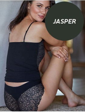 Хлопковый топ с кружевом Janira BELLE COTTON 1040057 jasper, Цвет: jasper (темно-зелены, Размеры: S, изображение 2