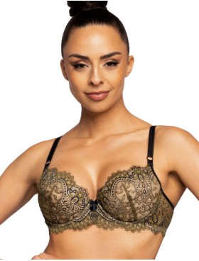 Бюстгальтер пуш-ап MAT CHELSEA M-3703-11 khaki-czarny, Цвет: зеленый, Размеры: 80C, изображение 3