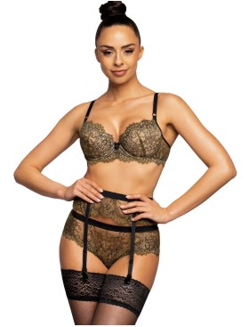 Бюстгальтер пуш-ап MAT CHELSEA M-3703-11 khaki-czarny, Цвет: зеленый, Размеры: 80C, изображение 5