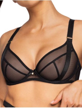 Мягкий бюстгальтер из сетки MAT DENISE M-0201-2 czarny, Цвет: черный, Размеры: 95C