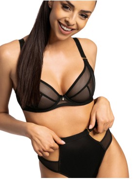 Высокие трусы стринги MAT DENISE S-0201-4-1 czarny, Цвет: черный, Размеры: XL, изображение 6