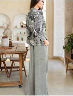 Комплект-тройка из тканой вискозы Mia-Amore AVELINA 5125, Цвет: черно-белый, Размеры: 2XL, изображение 4