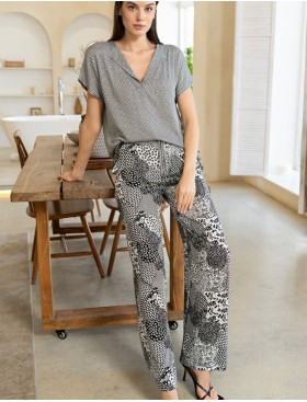 Комплект брюки и топ Mia-Amore AVELINA 5126, Цвет: черно-белый, Размеры: XL, изображение 3