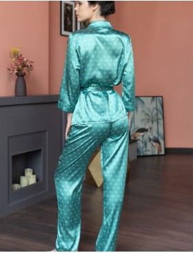 Атласный комплект-тройка Mia-Mella CLEVER 8946 ментол, Цвет: ментол, Размеры: M, изображение 4