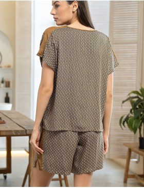 Комплект из вискозы с шёлком Mia-Amore DONNA 5132, Цвет: коричневый, Размеры: L, изображение 2