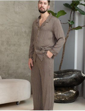 Мужская пижама Mia-Amore DONNA 5134, Цвет: коричневый, Размеры: XL, изображение 2