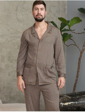 Мужская пижама Mia-Amore DONNA 5134, Цвет: коричневый, Размеры: XL, изображение 4