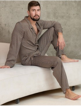 Мужская пижама Mia-Amore DONNA 5134, Цвет: коричневый, Размеры: XL