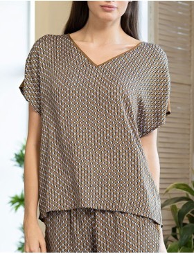 Пижама комплект топ+брюки Mia-Amore DONNA 5135, Цвет: коричневый, Размеры: 4XL, изображение 5