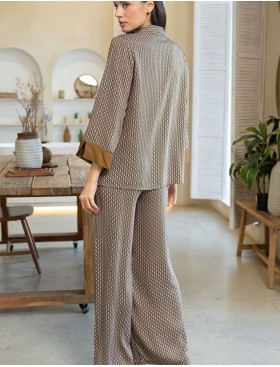 Пижама комплект жакет+брюки Mia-Amore DONNA 5136, Цвет: коричневый, Размеры: 4XL, изображение 2