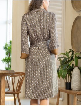 Удлиненная рубашка-халат Mia-Amore DONNA 5137, Цвет: коричневый, Размеры: 4XL, изображение 2