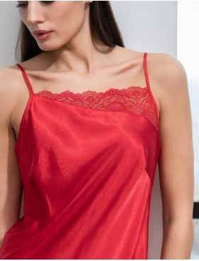 Атласная сорочка с кружевом Mia-Amore MARY 7431 красный, Цвет: красный, Размеры: S, изображение 5