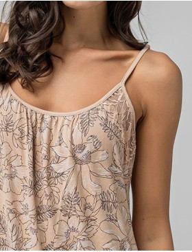 Трикотажная ночная сорочка Mia-Amore NELLY 1940, Цвет: бежевый, Размеры: XL, изображение 5