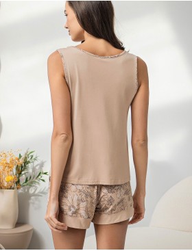 Трикотажная пижама с шортами Mia-Amore NELLY 1944, Цвет: бежевый, Размеры: S, изображение 2