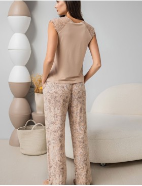 Трикотажная пижама со штанами Mia-Amore NELLY 1946, Цвет: бежевый, Размеры: M, изображение 2