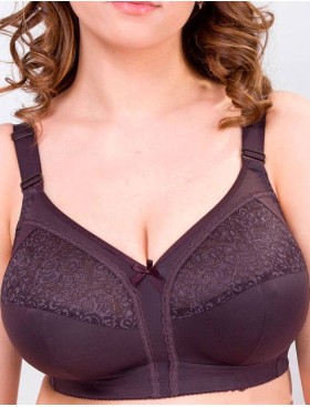 Бюстгальтер мягкий без косточек Milavitsa 104082 / 104083 эспрессо, Цвет: эспрессо, Размеры: 105I