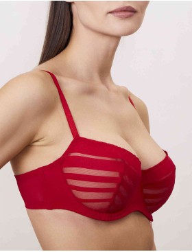 Бюстгальтер балконет мягкий Milavitsa 127640 рубин/нюд, Цвет: рубин/нюд, Размеры: 85D, изображение 3