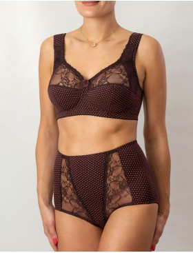 Высокие хлопковые трусы Valmira 2918/C вино в крапинку, Цвет: вино в крапинку, Размеры: M, изображение 4