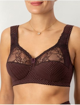 Бюстгальтер из хлопка Valmira 1101/С-1102/C вино в крапинку, Цвет: вино в крапинку, Размеры: 100G, изображение 3