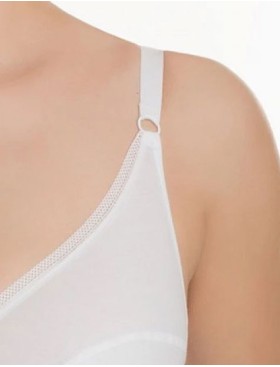 Бюстгальтер бескаркасный хлопковый Valmira 1103 белый, Цвет: белый, Размеры: 80A, изображение 4