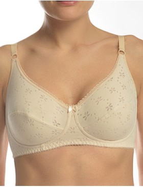 Бюстгальтер бескаркасный хлопковый Valmira 1103 бежевый, Цвет: бежевый, Размеры: 90D