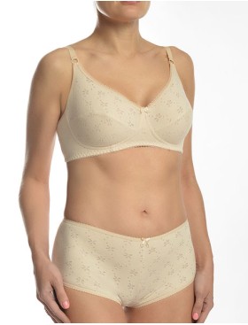 Бюстгальтер бескаркасный хлопковый Valmira 1103 бежевый, Цвет: бежевый, Размеры: 90D, изображение 4