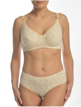 Бюстгальтер бескаркасный хлопковый Valmira 1103 бежевый, Цвет: бежевый, Размеры: 90D, изображение 6