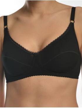 Бюстгальтер бескаркасный хлопковый Valmira 1103 черный, Цвет: черный, Размеры: 90D