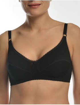 Бюстгальтер бескаркасный хлопковый Valmira 1103 черный, Цвет: черный, Размеры: 90D, изображение 3