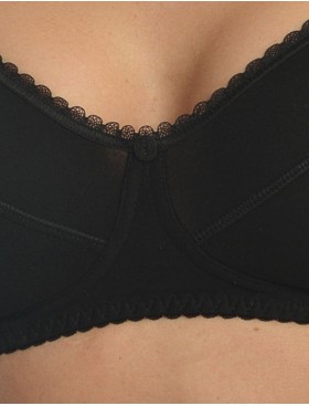 Бюстгальтер бескаркасный хлопковый Valmira 1103 черный, Цвет: черный, Размеры: 90D, изображение 4