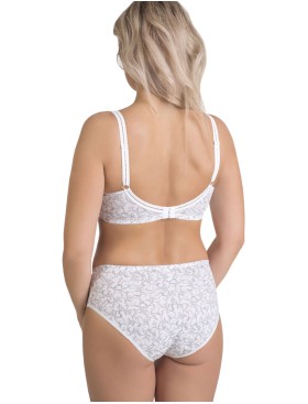 Хлопковый бюстгальтер для кормления Valmira 1122/C белый с серым, Цвет: белый с серым, Размеры: 85C, изображение 7