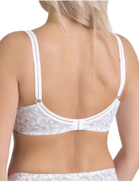 Хлопковый бюстгальтер для кормления Valmira 1122/C белый с серым, Цвет: белый с серым, Размеры: 85C, изображение 2