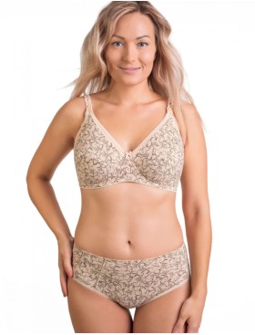 Трусики из хлопка Valmira 2929/C бежевый с черным, Цвет: бежевый с черным, Размеры: M, изображение 2